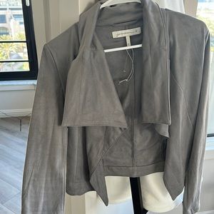Grey faux suede jacket